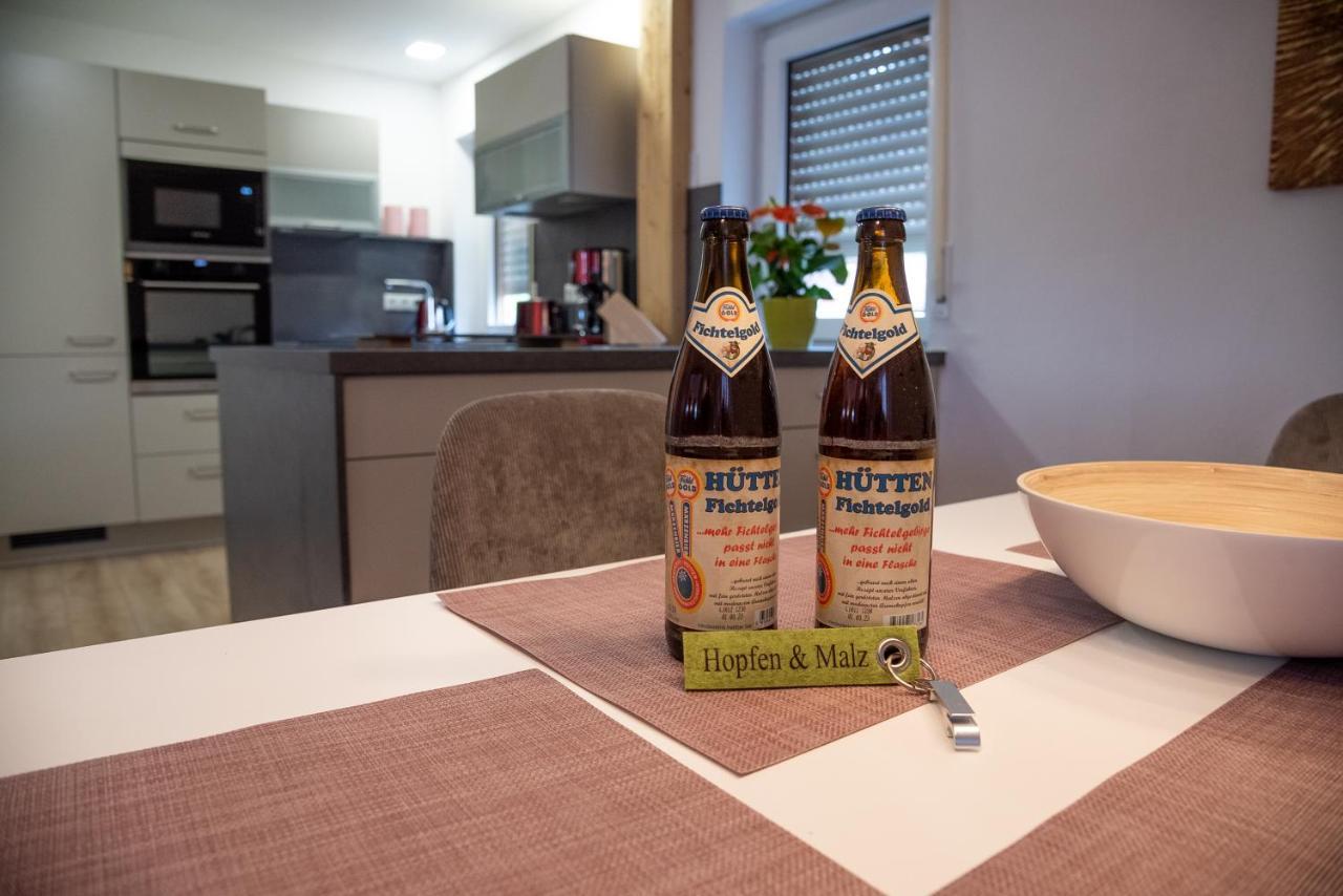 Ferienwohnungen Hopfen Und Malz 菲希特尔贝格 外观 照片