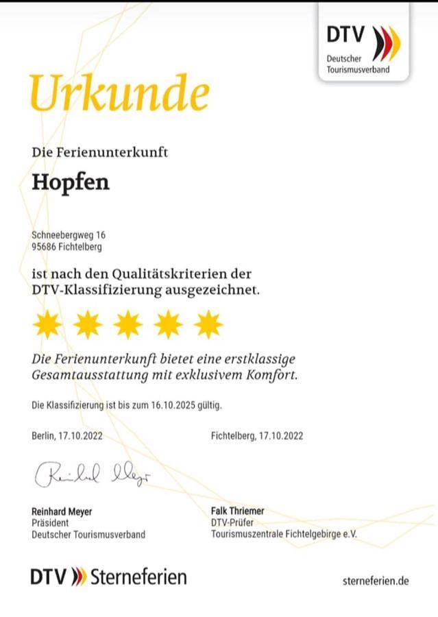 Ferienwohnungen Hopfen Und Malz 菲希特尔贝格 外观 照片